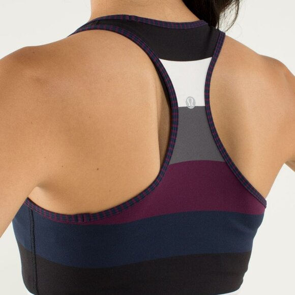 EUC 💎 Lululemon Pow Stripe Angel Wing Cool Racerback  Size 4 - Picture 6 of 9